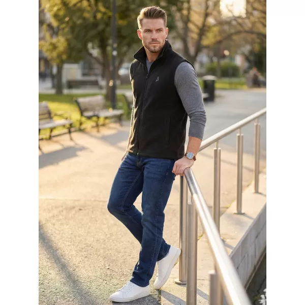  Pánska fleecová vesta ALTISPORT ALM002518 ČIERNA 