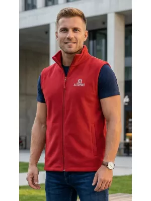Pánska fleecová vesta ALTISPORT ALM006518 VÍNOVÁ