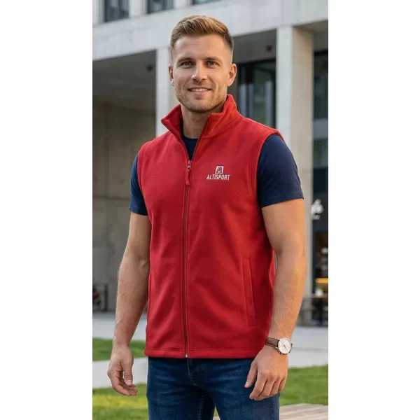  Pánska fleecová vesta ALTISPORT ALM006518 VÍNOVÁ 