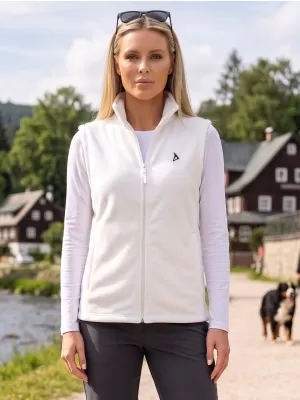 Dámska fleecová vesta ALTISPORT ALW002518 BIELA