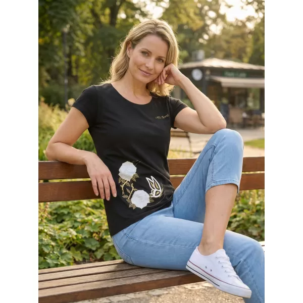  Dámske tričko ALTISPORT ALW146122 ČIERNOZLATÁ 