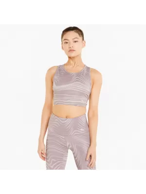 Dámsky top PUMA STUDIO AOP CROP TANK 521561-18 QUAIL