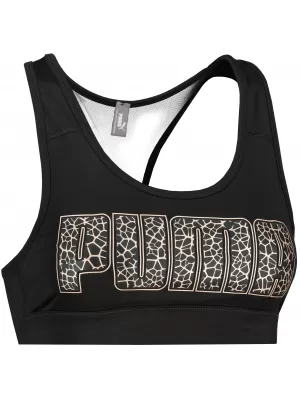 Dámska športová podprsenka PUMA MID IMPACT 4KEEPS BRA 520304-99 PUMA BLACK/METALLIC