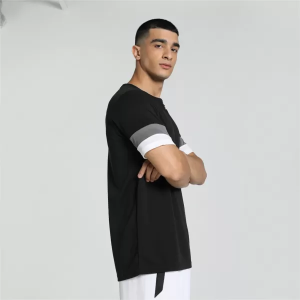  Pánske funkčné tričko PUMA TEAMRISE JERSEY 704932-03 PUMA BLACK/SMOKED PEARL/PUMA WHITE 