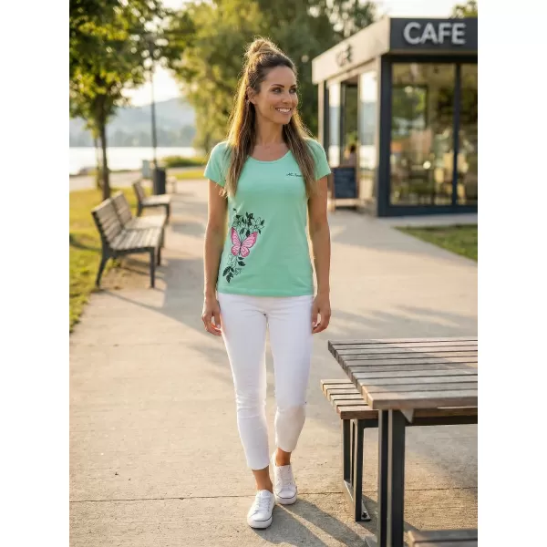  Dámské triko ALTISPORT CARRYOVER ALW137122 MÁTOVÁ 