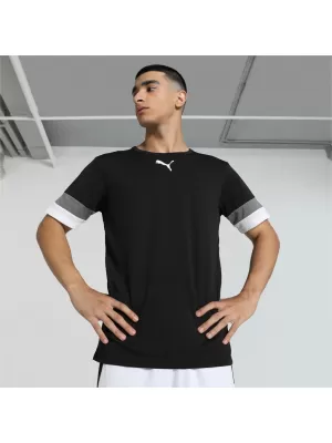 Pánske funkčné tričko PUMA TEAMRISE JERSEY 704932-03 PUMA BLACK/SMOKED PEARL/PUMA WHITE