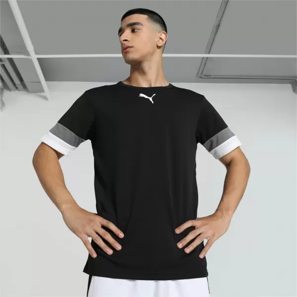  Pánske funkčné tričko PUMA TEAMRISE JERSEY 704932-03 PUMA BLACK/SMOKED PEARL/PUMA WHITE 