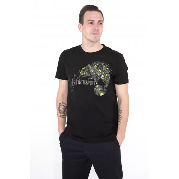  Pánské triko ALTISPORT CARRYOVER ALM136129 ČERNOZELENÁ 