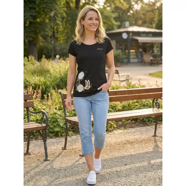  Dámske tričko ALTISPORT ALW146122 ČIERNOZLATÁ 