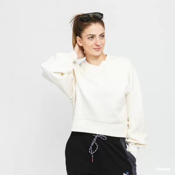  Dámska crop top mikina PUMA CLASSICS PUFF SLEEVE CREW 531616-73 SLONOVINOVÁ ŽIARA 