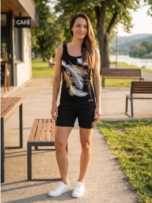 Dámské tílko ALTISPORT CARRYOVER ALW112136 ČERNOZLATÁ