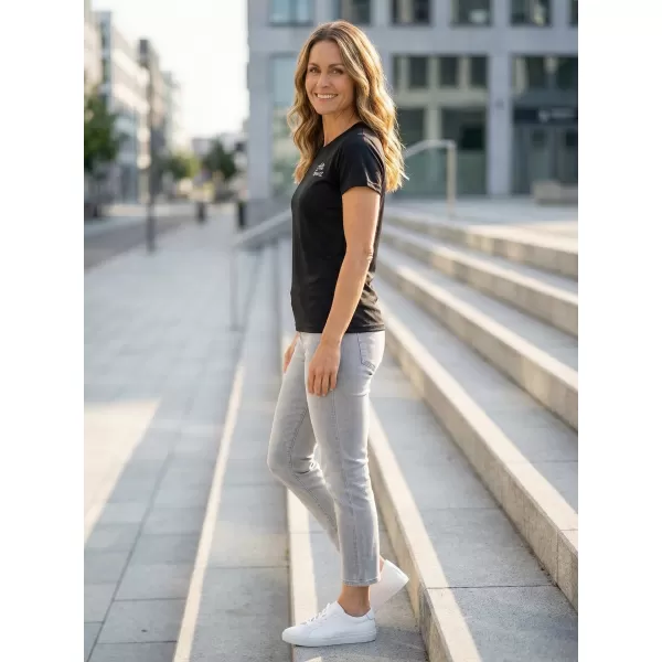  Dámske funkčné tričko ALTISPORT ALW056140 ČIERNOBIELA 