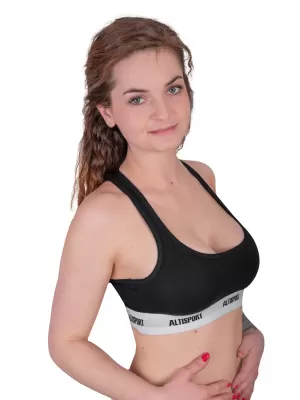 Dámska podprsenka ALTISPORT DAKA LUNX085 ČIERNA/BIELA