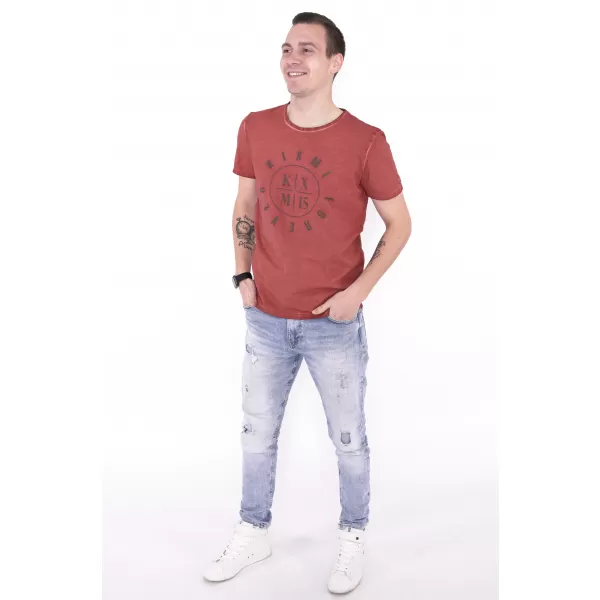  Pánske tričko KIXMI NADIR VÍNOVÁ 
