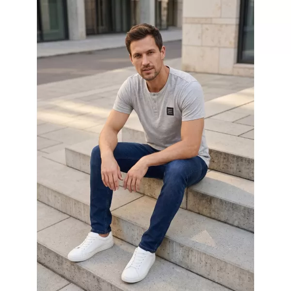  Pánske tričko s krátkym rukávom SAM 73 GIDEON MT 804 SVETLO šedá 