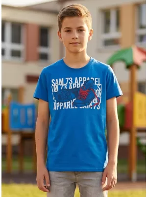 Chlapčenské tričko s krátkym rukávom SAM 73 PETER BT 562 JASNE modrá