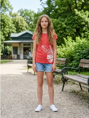 Dievčenské tričko s krátkym rukávom SAM 73 STEPHANIE GT 562 JASNE ružová