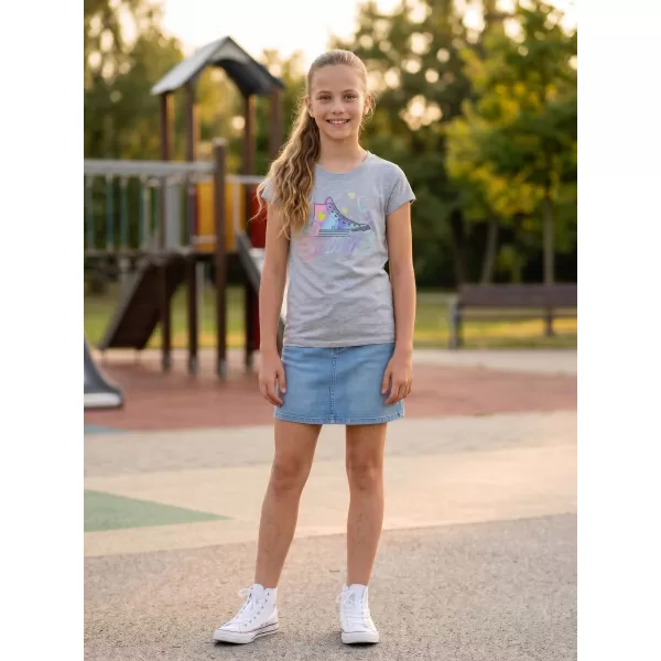  Dievčenské tričko s krátkym rukávom SAM 73 URSULA GT 563 SVETLO šedá 