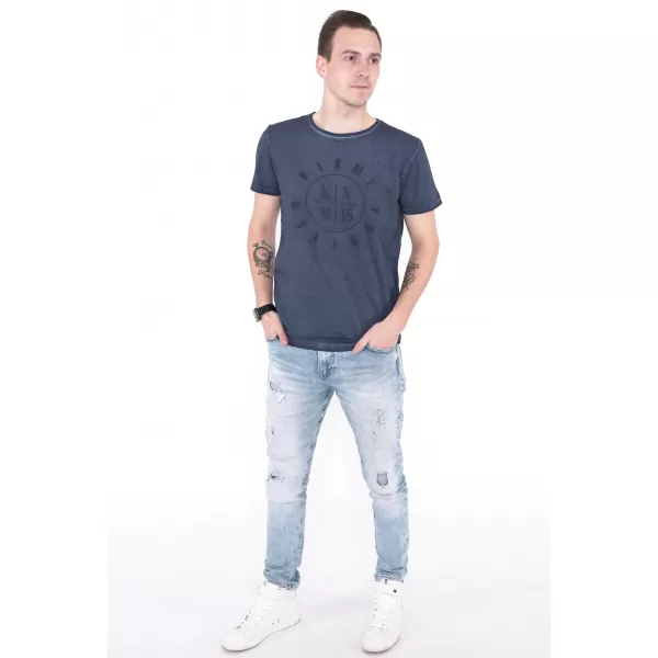  Pánske tričko KIXMI NADIR TMAVO MODRÁ 