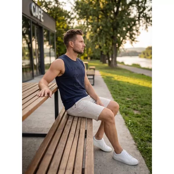  Pánske tielko SAM 73 EDGAR MT 787 TMAVO modrá 
