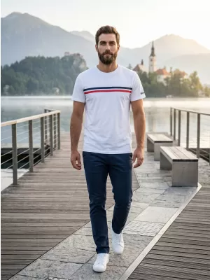 Pánske tričko s krátkym rukávom SAM 73 LARRY MT 803 biela