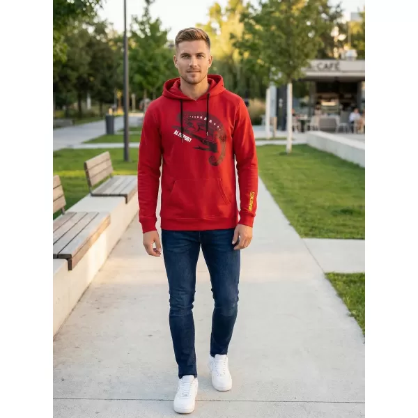  Pánska mikina ALTISPORT ALM017AL304 ČERVENÁ 