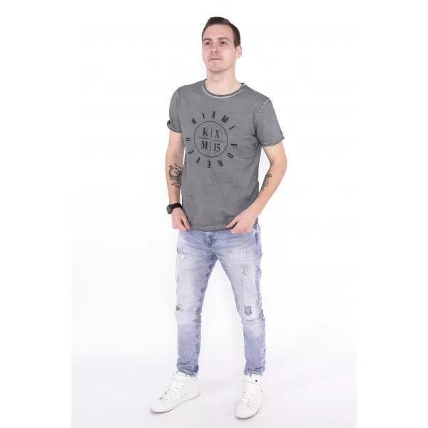  Pánske tričko KIXMI NADIR ŠEDÁ 