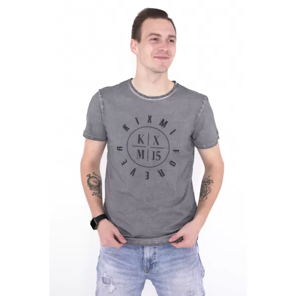  Pánske tričko KIXMI NADIR ŠEDÁ 