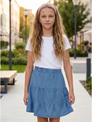 Dievčenské sukne SAM 73 NYLAH GZ 530 SVETLÁ DENIM