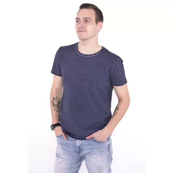  Pánske tričko KIXMI NAVIN TMAVO MODRÁ 