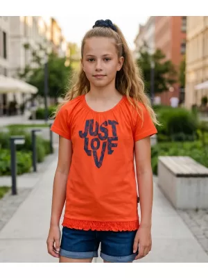 Dievčenské tričko s krátkym rukávom SAM 73 JAYLENE GT 565 SVETLO oranžová