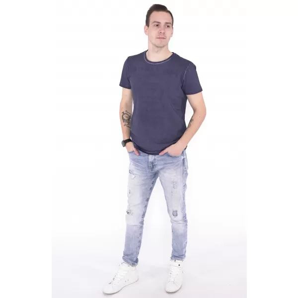  Pánske tričko KIXMI NAVIN TMAVO MODRÁ 