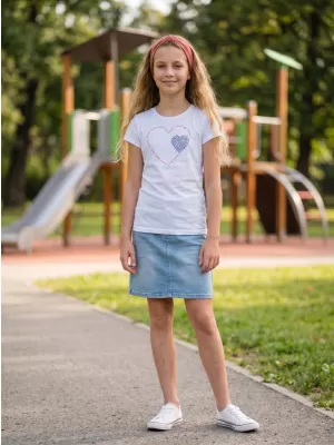 Dievčenské tričko s krátkym rukávom SAM 73 ALAINA GT 564 biela