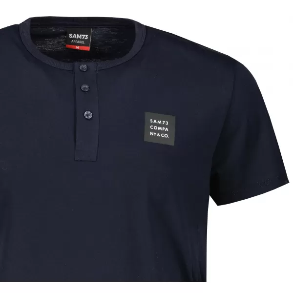  Pánske tričko s krátkym rukávom SAM 73 GIDEON MT 804 TMAVO modrá 