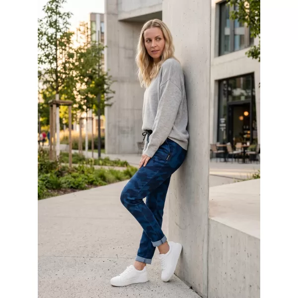  Dámske nohavice SAM 73 IVY WK 778 TMAVO modrá 