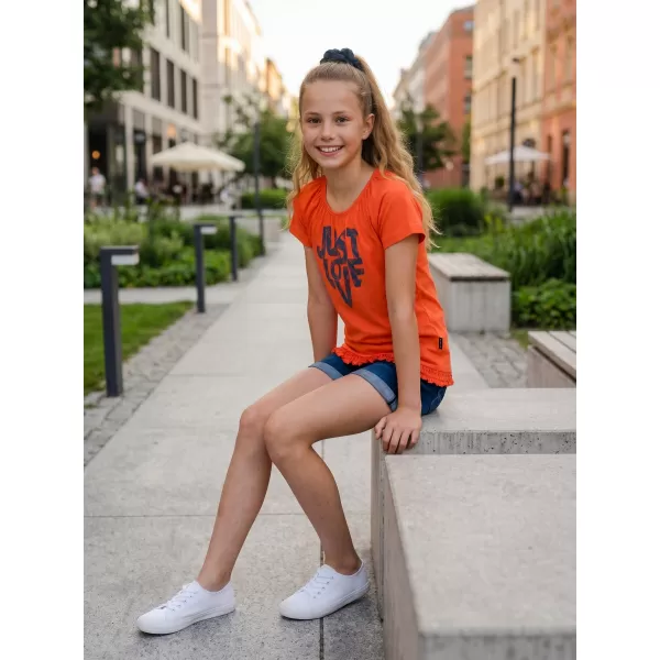  Dievčenské tričko s krátkym rukávom SAM 73 JAYLENE GT 565 SVETLO oranžová 