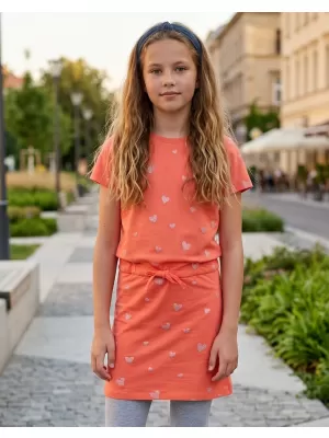 Dievčenské šaty SAM 73 WELO GZ 538 SVETLO oranžová