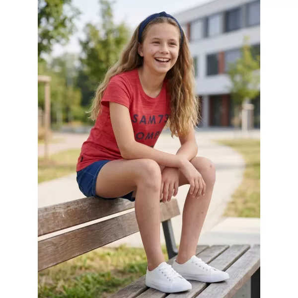  Dievčenské tričko s krátkym rukávom SAM 73 ABLAKA GT 568 SVETLORUŽOVÁ 
