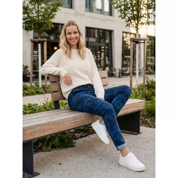  Dámske nohavice SAM 73 IVY WK 778 TMAVO modrá 