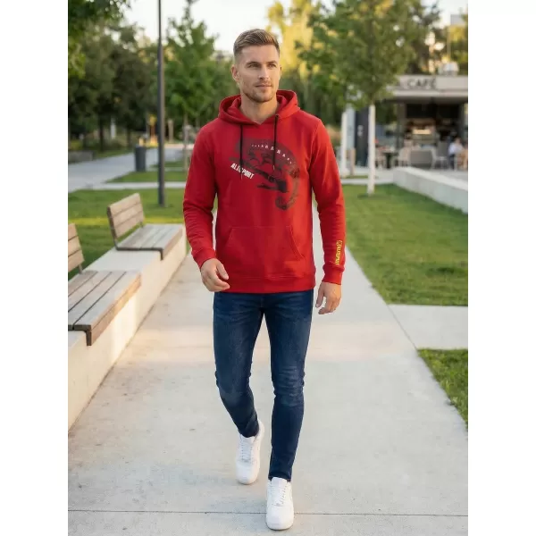  Pánska mikina ALTISPORT ALM017AL304 ČERVENÁ 