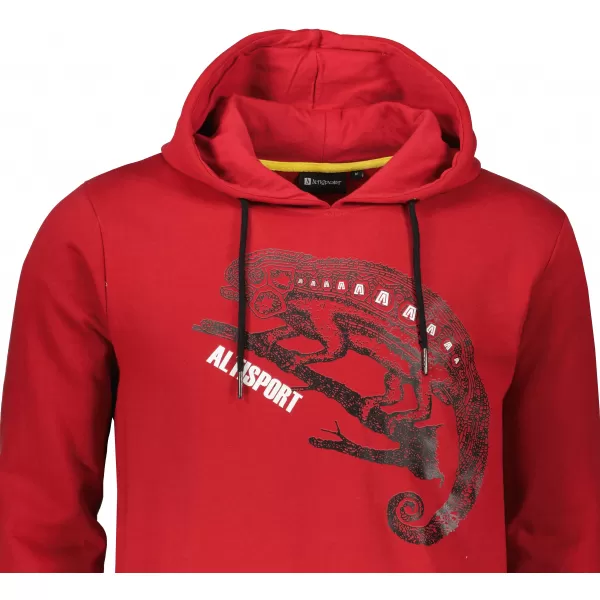  Pánska mikina ALTISPORT ALM017AL304 ČERVENÁ 
