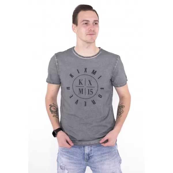  Pánske tričko KIXMI NADIR ŠEDÁ 