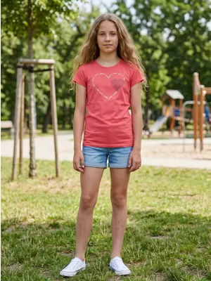 Dievčenské tričko s krátkym rukávom SAM 73 ALAINA GT 564 JASNE ružová
