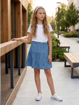 Dievčenské sukne SAM 73 NYLAH GZ 530 SVETLÁ DENIM