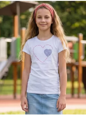 Dievčenské tričko s krátkym rukávom SAM 73 ALAINA GT 564 biela