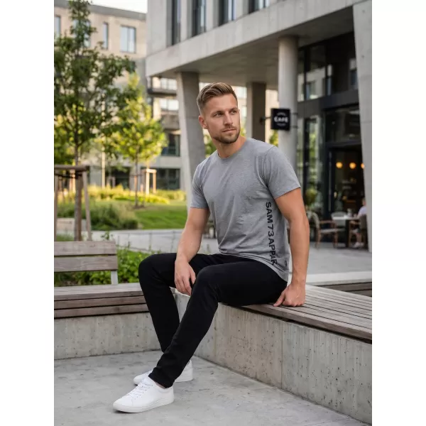  Pánske tričko s krátkym rukávom SAM 73 VINCENT MT 799 sivá 