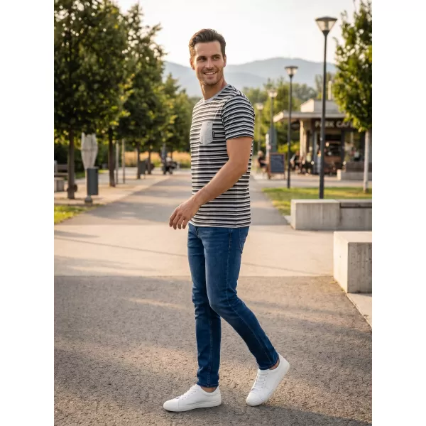  Pánske tričko s krátkym rukávom SAM 73 MARTIN MT 794 SVETLO ŠEDÁ 