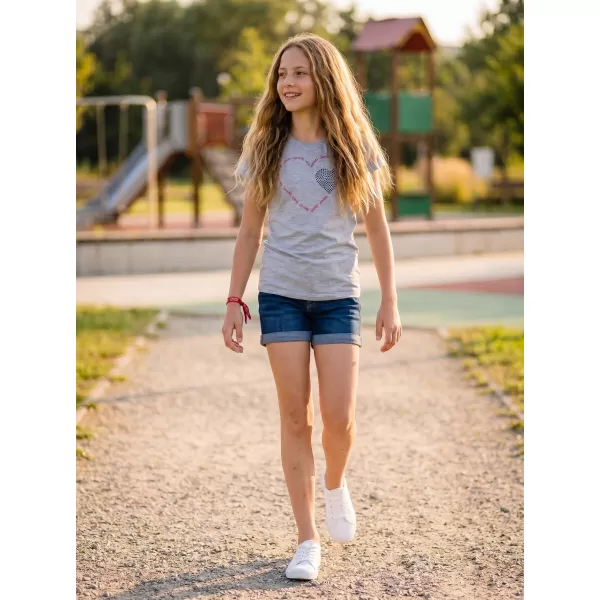  Dievčenské tričko s krátkym rukávom SAM 73 ALAINA GT 564 SVETLO šedá 