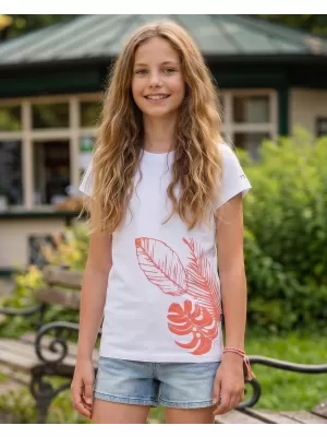 Dievčenské tričko s krátkym rukávom SAM 73 STEPHANIE GT 562 biela