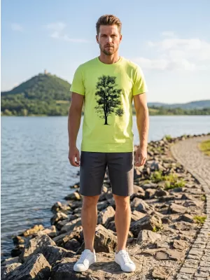Pánske tričko s krátkym rukávom SAM 73 JAMES MT 790 SVETLO ŽLTÁ